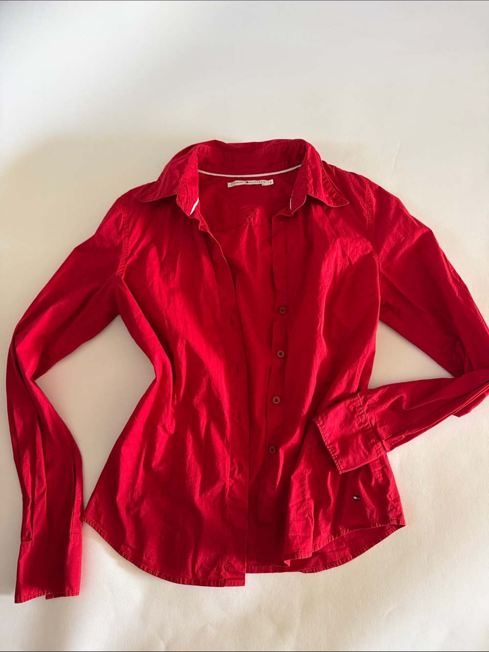 Tommy Hilfiger Classic Red Button-Up Women's Shirt